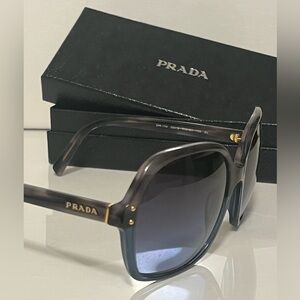 PRADA Gold and Tortoise/Blue Sunglasses